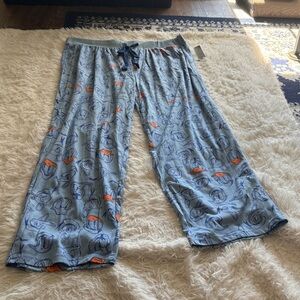 Disney All Over Donald Print Blue Lounge Pants Women’s XL NWT